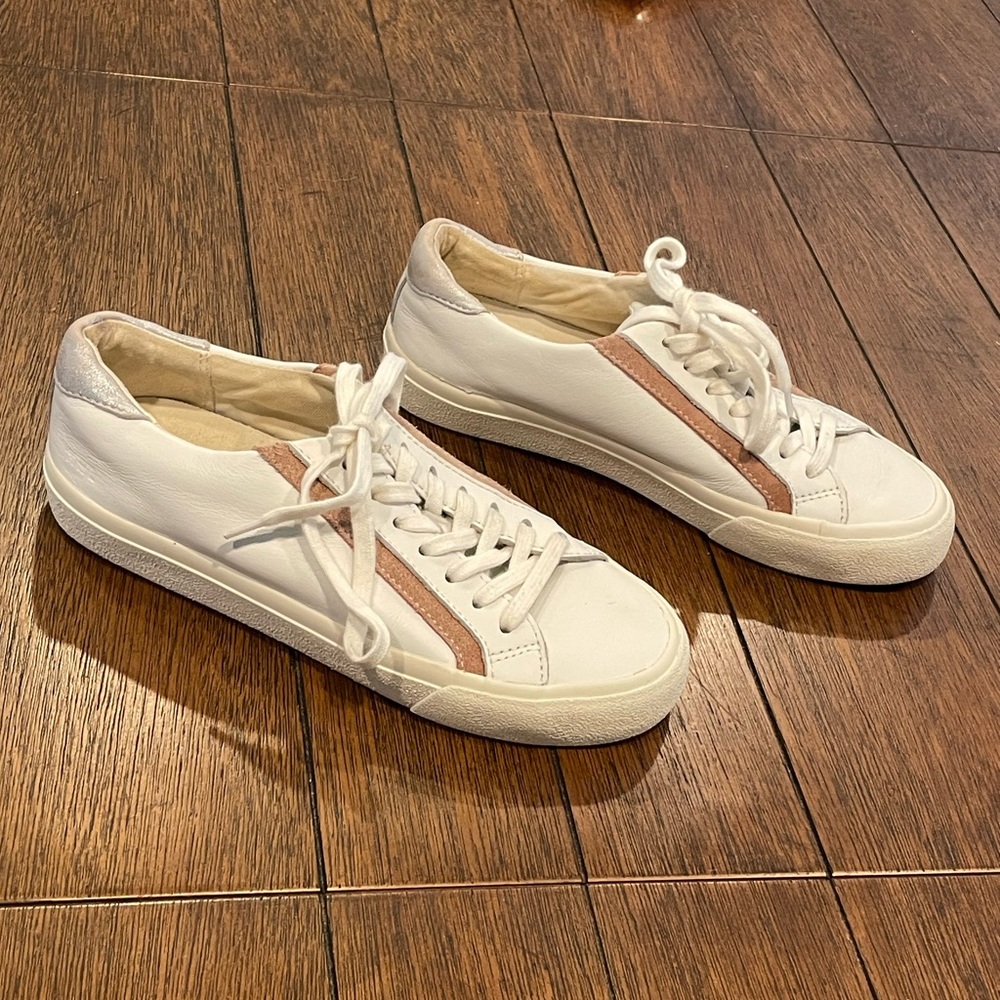 Madewell MWL Delia Sidewalk White leather low top sneaker shoes womens, size 6.5